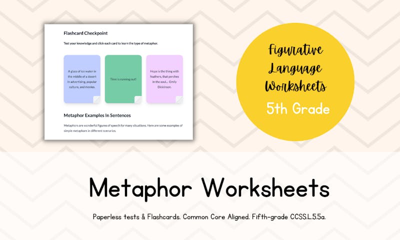 5th grade metaphor worksheets